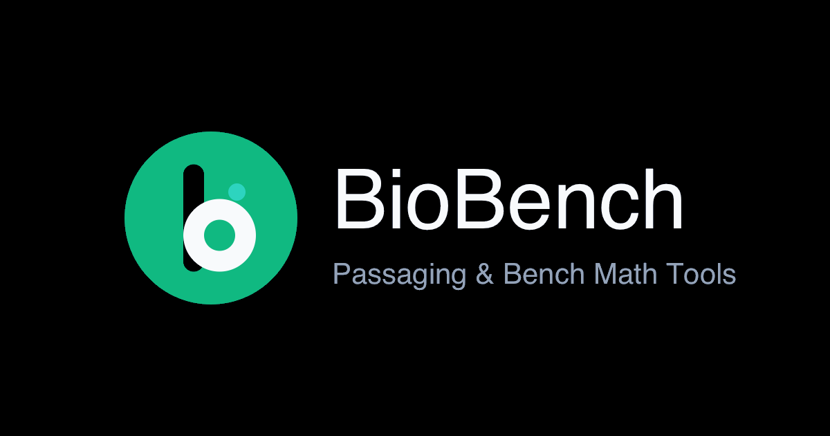 Biobench Web App Interface